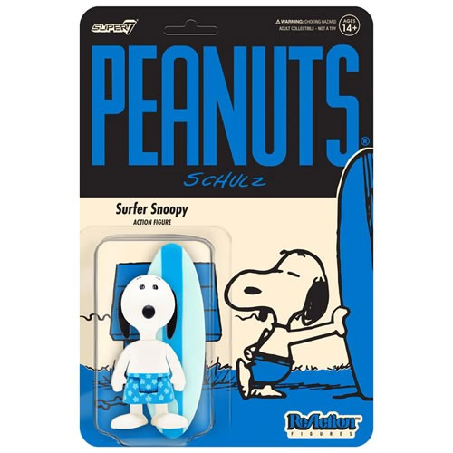 Super7 - Reaction Figures - Peanuts - W05 - Surfer Snoopy - 6 Pack