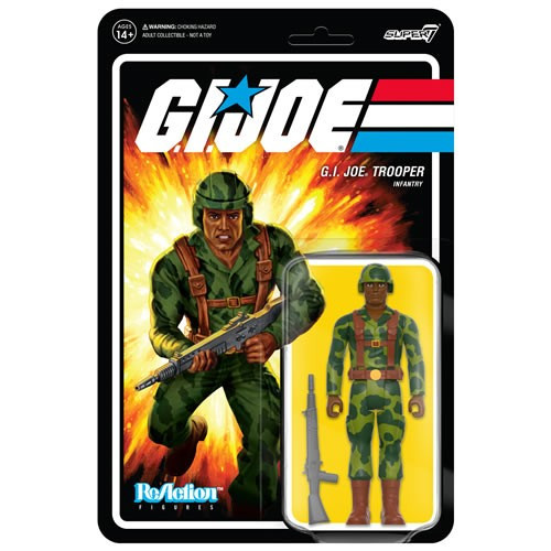 Super7 - Reaction Figures - G.I. Joe - W04 - Trooper Clean Shaven (Brown) - 6 Pack