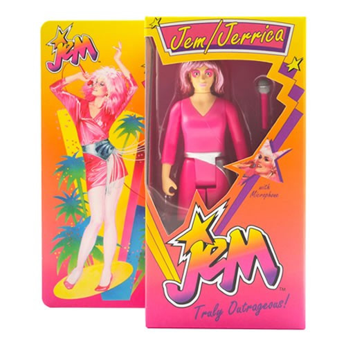 Super7 - Reaction Figures - Jem And The Holograms - Jem (Neon Retro Box) (SDCC 2022 Exclusive) - 6 Pack