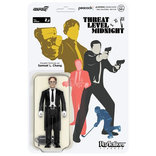 Super7 - Reaction Figures - The Office - W01 - Threat Level Midnight - Dwight Schrute As Samuel L. Chang - 6 Pack