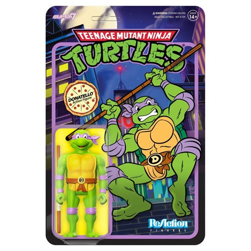 Super7 - Reaction Figures - TMNT - W07 - Donatello (Cartoon) - 6 Pack