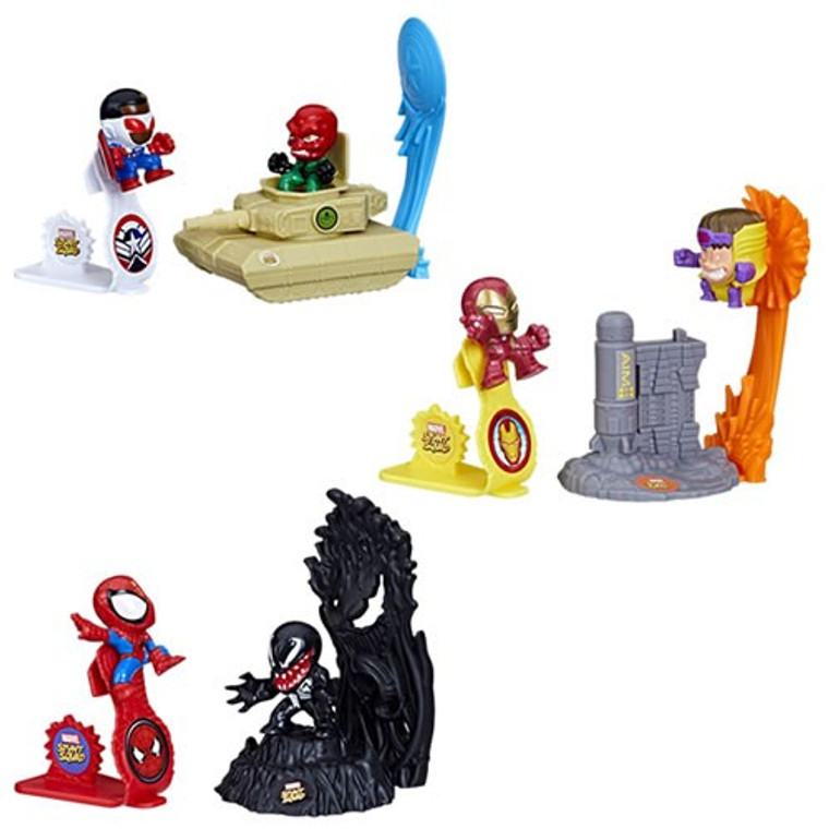 Hasbro Inc - Marvel’s Stunt Squad Playsets - Hero Vs Villain Assortment - 5L00 - 8 Pack Hasbro Inc - Marvel’s Stunt Squad Playsets - Hero Vs Villain Assortment - 5L00 - 8 Pack