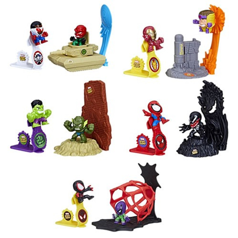 Hasbro Inc - Marvel’s Stunt Squad Playsets - Hero Vs Villain Assortment - 5L01 - 8 Pack Hasbro Inc - Marvel’s Stunt Squad Playsets - Hero Vs Villain Assortment - 5L01 - 8 Pack