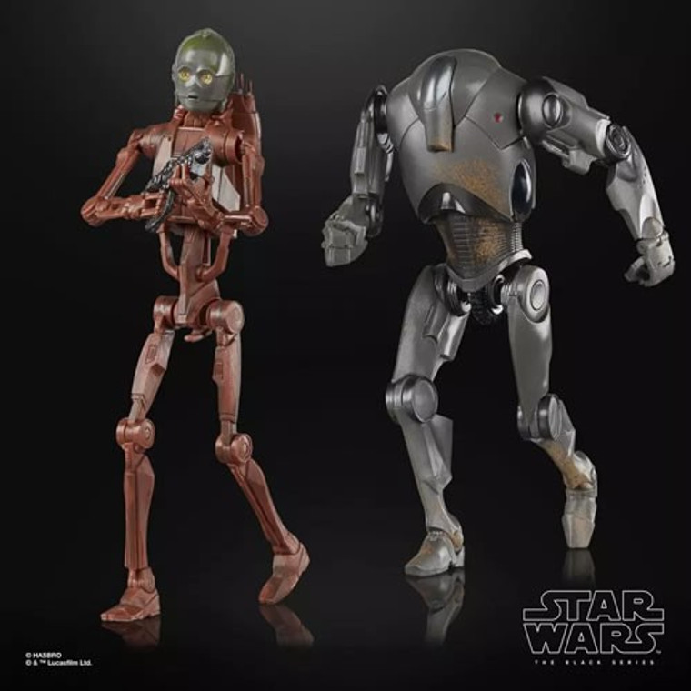 Hasbro Inc - Star Wars Figures - 6" The Black Series - Ep II AOTC - C-3PO & Super Battle Droid 2-Pack - 5L00 - 8 Pack