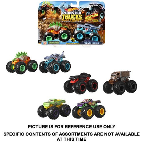 Mattel - 1:64 Scale Diecast - Hot Wheels - Monster Trucks - Demolition Doubles 2-Pack Assortment - 8 Pack