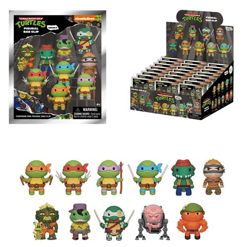 Monogram International - 3D Foam Collectible Bag Clips - TMNT Retro - 24pc Blind Bag Display - 24 Pack