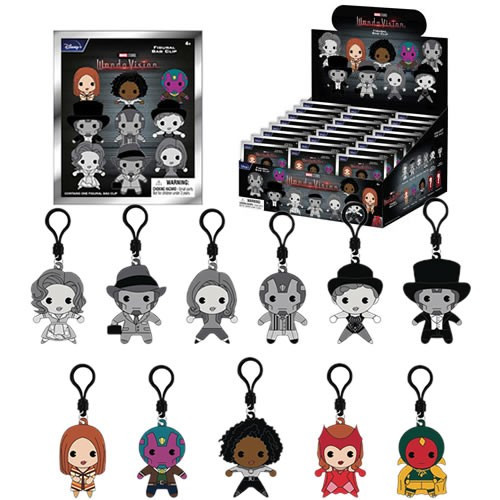 Monogram International - 3D Foam Collectible Bag Clips - Marvel - Wandavision - 24pc Blind Bag Display - 24 Pack