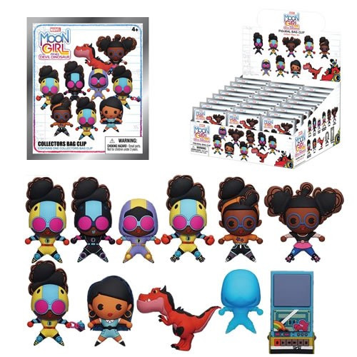 Monogram International - 3D Foam Collectible Bag Clips - Moon Girl And Devil Dinosaur - S01 - 24pc Blind Bag Display - 24 Pack