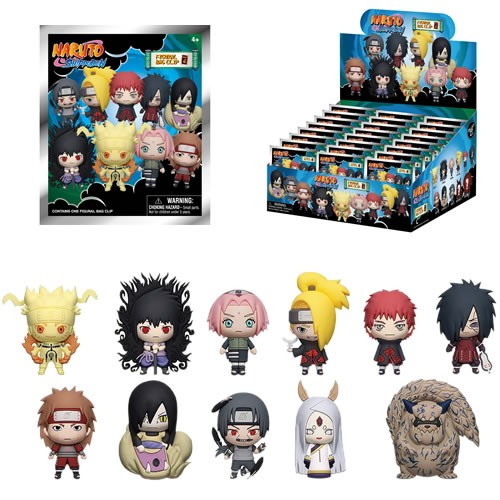 Monogram International - 3D Foam Collectible Bag Clips - Naruto Shippuden - S06 - 24pc Blind Bag Display - 24 Pack