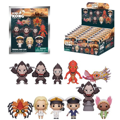 Monogram International - 3D Foam Collectible Bag Clips - King Kong From Skull Island - S01 - 24pc Blind Bag Display - 24 Pack