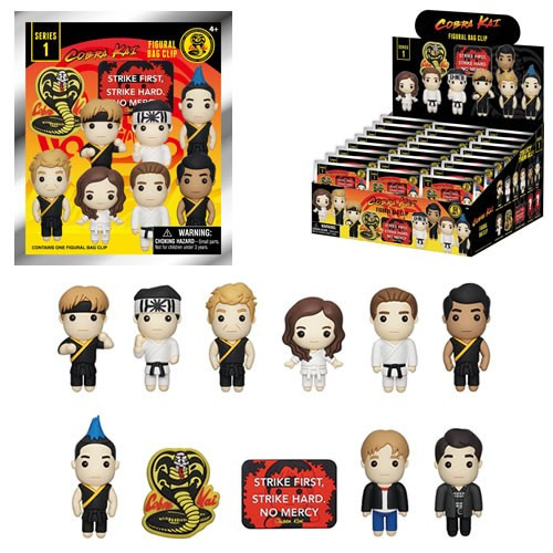 Monogram International - 3D Foam Collectible Bag Clips - Cobra Kai - S01 - 24pc Blind Bag Display - 24 Pack