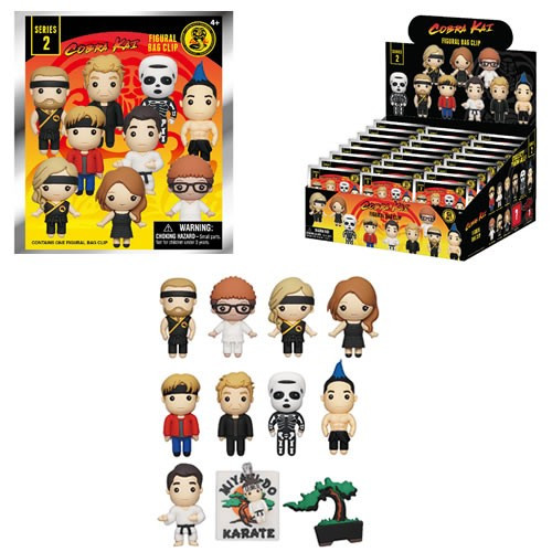 Monogram International - 3D Foam Collectible Bag Clips - Cobra Kai - S02 - 24pc Blind Bag Display - 24 Pack