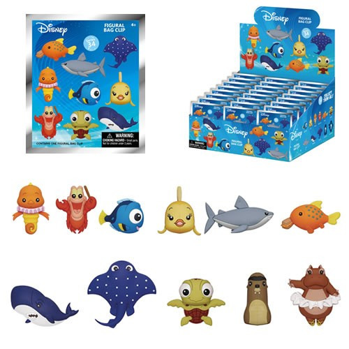 Monogram International - 3D Foam Collectible Bag Clips - Disney - S34 - Aquatic Animals - 24pc Blind Bag Display - 24 Pack