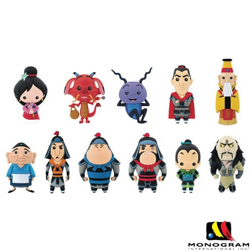 Monogram International - 3D Foam Collectible Bag Clips - Disney - Mulan - S17 - 24pc Blind Bag Display - 24 Pack