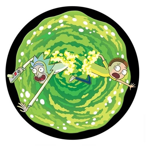 Just Funky - Rick And Morty Accessories - Circular Portal Fleece Throw Blanket - 2 Pack