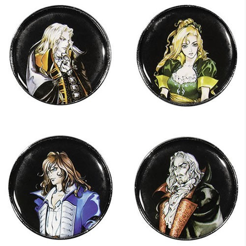 Dark Horse Comics - Pins & Buttons - Castlevania: Syphony Of The Night - Pin 4-Pack - 3 Pack
