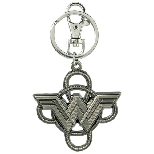 Monogram International - Keychains - DC Comic's - Wonder Woman Movie - Wonder Woman Logo w/ Lasso Pewter Key Ring - 6 Pack