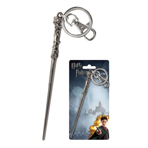 Monogram International - Harry Potter Keychains - Harrys Wand Pewter Key Ring - 6 Pack