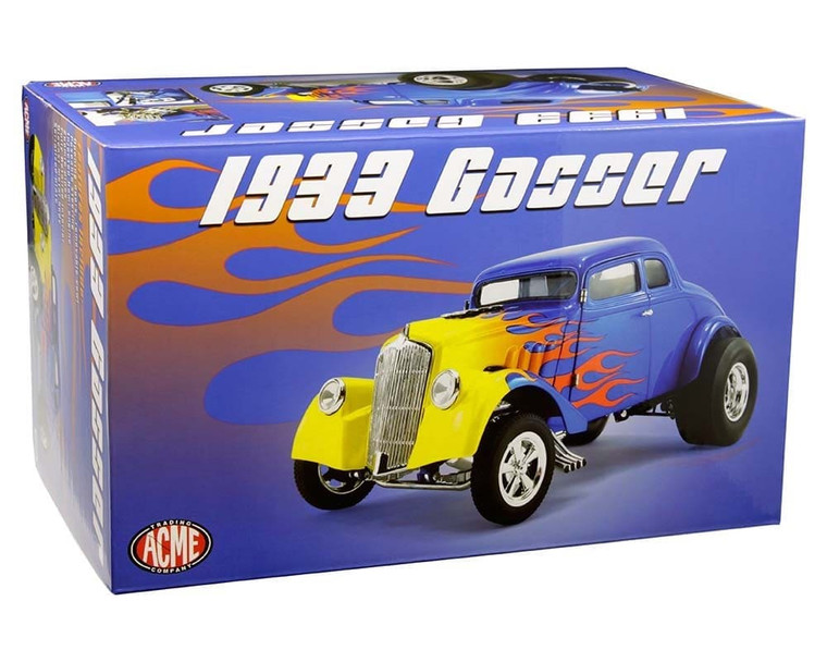 Acme 1:18 1933 Gasser (blue With Flames)- Diecast