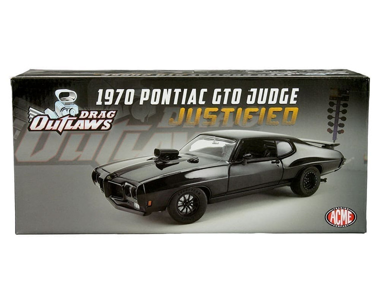 Acme 1:18 1970 Pontiac Gto Judge (black) Justified Drag Outlaws- Diecast