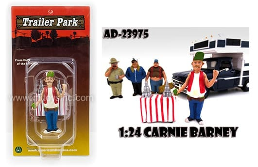 American Diorama 1:24 Trailer Park Carnie Barney- Diecast