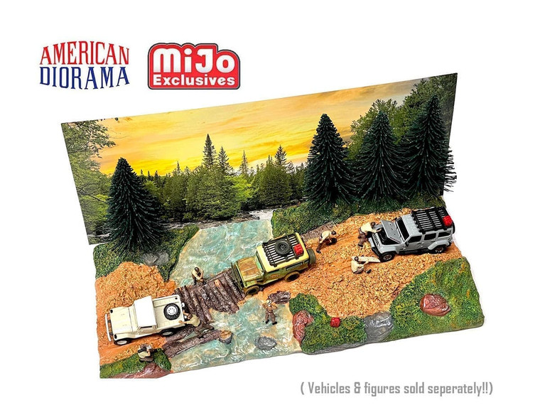American Diorama 1:64 Mijo Exclusives Overland Off Road Diorama ( 12.5 L X 5.25 W X 6 H)- Diecast