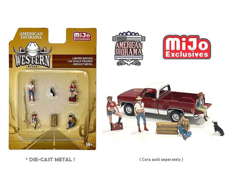 American Diorama 1:64 Mijo Exclusives Figures Set Western Style- Diecast