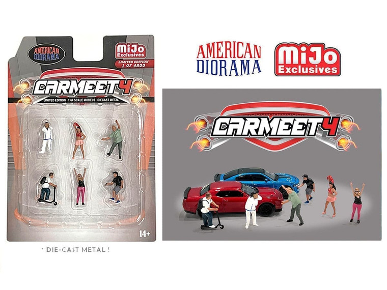 American Diorama 1:64 Figures Car Meet 4 Mijo Exclusives Limited Edition 4800- Diecast