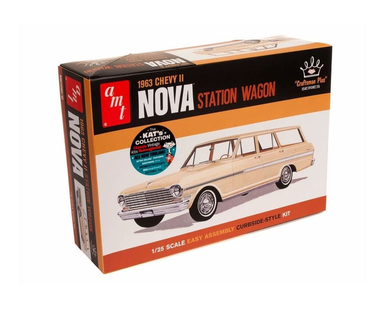 Amt Model Kit 1:25 1963 Chevrolet Ii Nova Station Wagon Craftsman Plus Series- Diecast