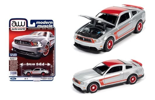 Auto World 1:64 Premium 2012 Ford Mustang Boss 302 (laguna Seca Silver)- Diecast