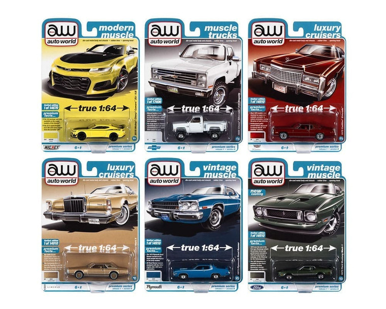 Auto World 1:64 Premium 2022 Release 1 B Assortment- Diecast