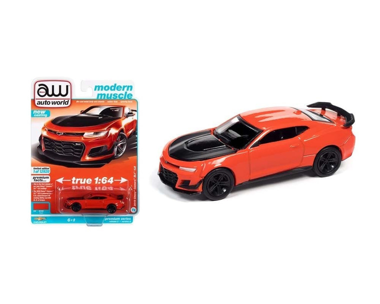 Auto World 1:64 2019 Chevrolet Camaro Zl1 1le (orange Crush)- Diecast