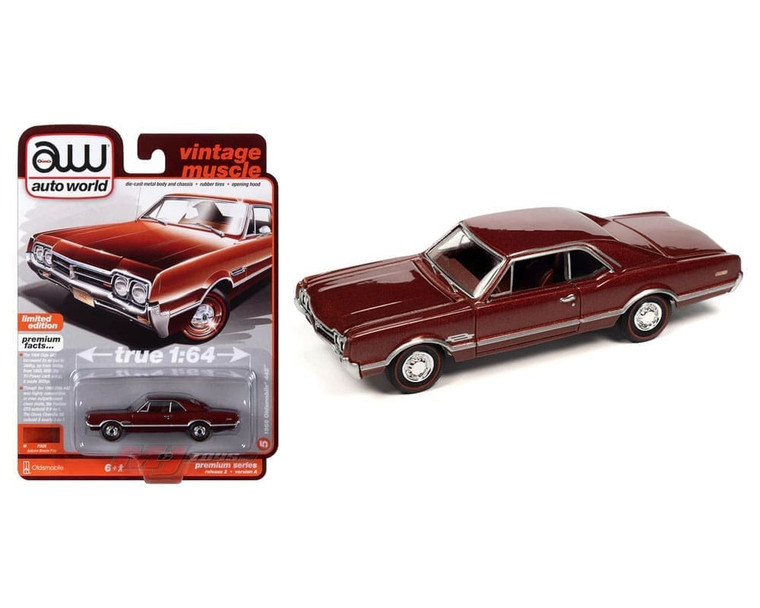 Auto World 1:64 1966 Oldsmobile 442 Autumn Bronze Poly Premium 2023 Release 2 Version A- Diecast