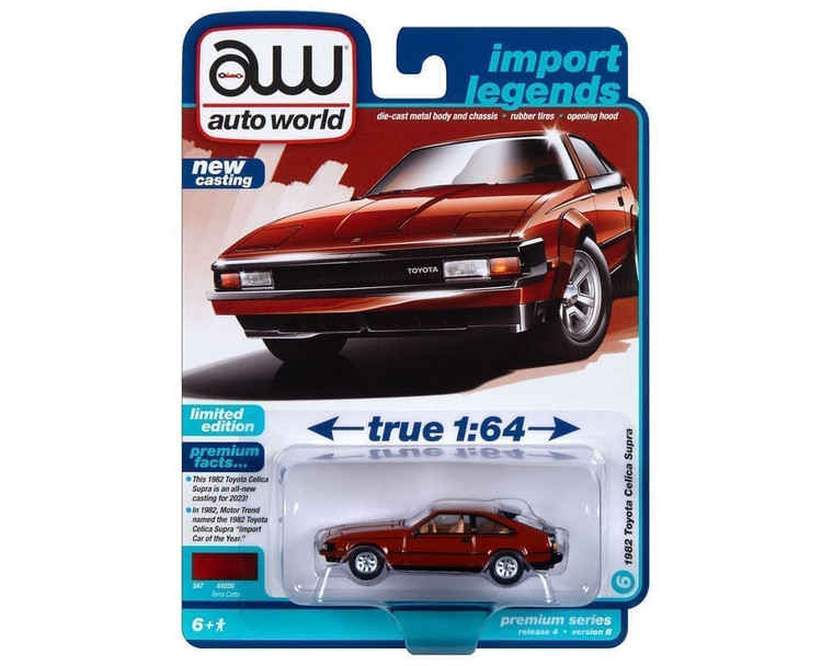 Auto World 1:64 1982 Toyota Celica Supra Terra Cotta Premium 2023 Release 4 Version B Limited Edition- Diecast