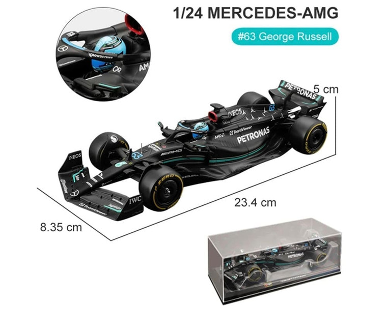 Bburago 1:24 Race F1 Mercedes-amg W14 E Performance 2023 #63 George Russell- Diecast