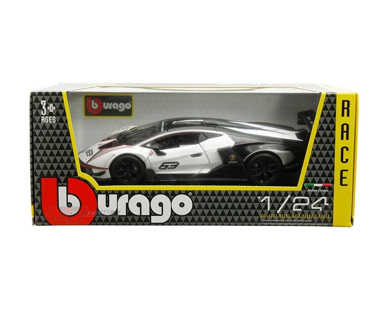 Bburago 1:24 Lamborghini Essenza Scv12 White Race Series- Diecast