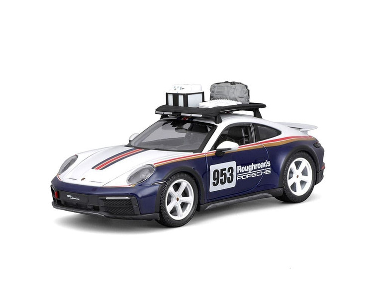 Bburago 1:24 Porsche 911 Dakar #953 Blue Race Series- Diecast