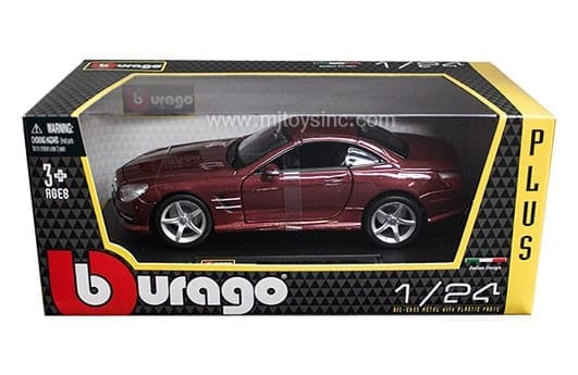 Bburago 1:24 W/b Plus Mercedes-benz Sl500 Hard Top (red)- Diecast