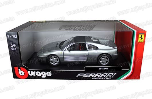 Bburago 1:18 Ferrari Race & Play Ferrari 348 Ts (grey)- Diecast