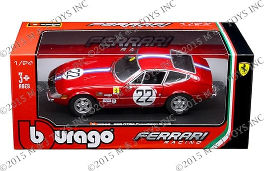 Bburago 1:24 W/b Ferrari Racing 365 Gtb4 Competizione E 1a Series (red)- Diecast