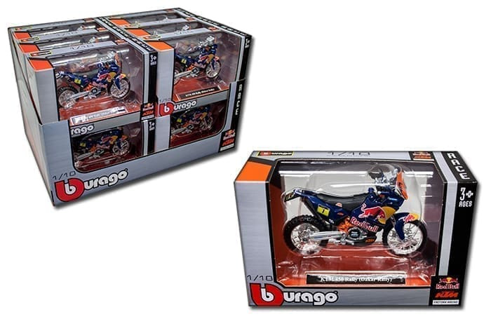 Bburago 1:18 Ktm 450 Rally (dakar Rally) Red Bull Ktm Factory Racing #1 Race Series- Diecast