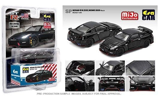 Era Car 1:64 Mijo Exclusives Usa 2020 Nissan Gt-r R35 Nismo Black Limited Edition- Diecast