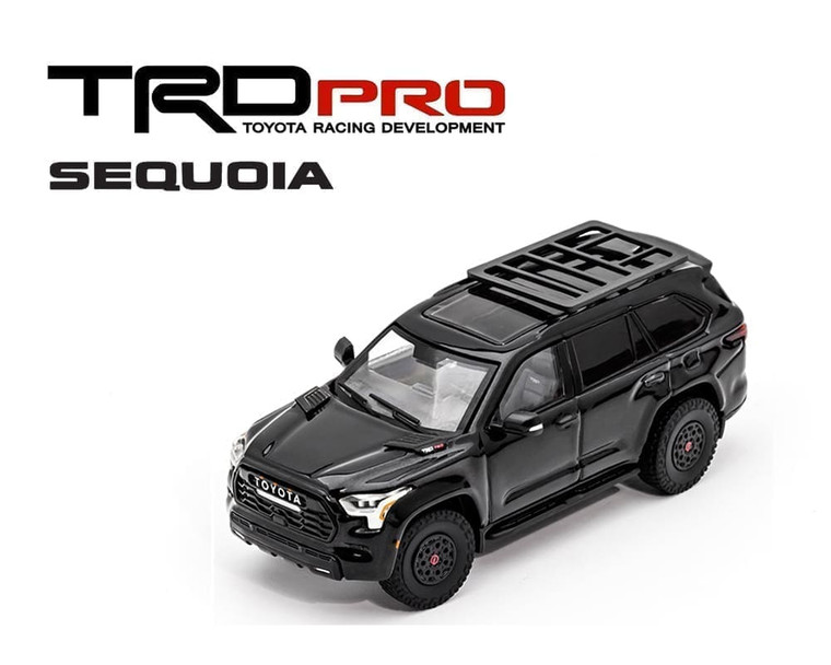Gcd 1:64 2023 Toyota Sequoia Trd Pro Black- Diecast