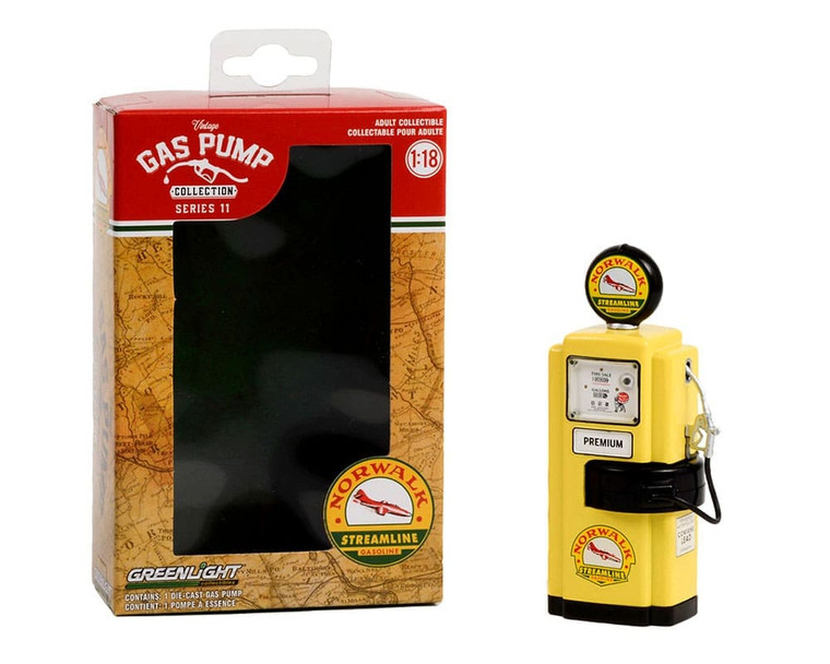 Greenlight 1:18 Vintage Gas Pump Series 11 1948 Wayne 100-a Gas Pump Norwalk Gasoline- Diecast