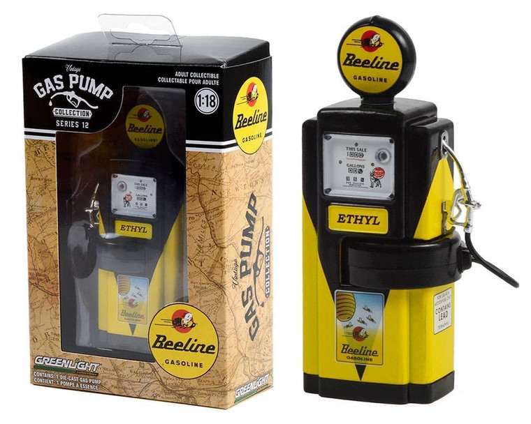 Greenlight 1:18 1948 Wayne 100-a Gas Pump Beeline Gasoline Vintage Gas Pump Collection Series 12- Diecast