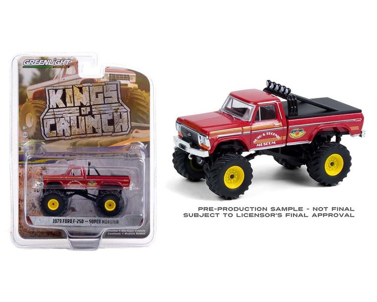 Greenlight 1:64 Kings Of Crunch Series 9 Super Monster 1979 Ford F-250 Monster Truck Red- Diecast