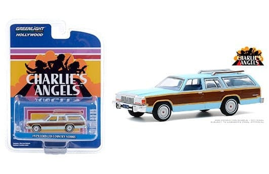 Greenlight 1:64 Hollywood Series 29 Charlies Angels (1976-81 Tv Series) 1979 Ford Ltd Country Squire (light Blue)- Diecast
