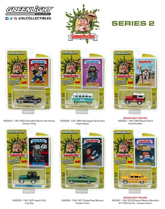 Greenlight 1:64 Garbage Pail Kids 2 Assortment (6 Styles)- Diecast