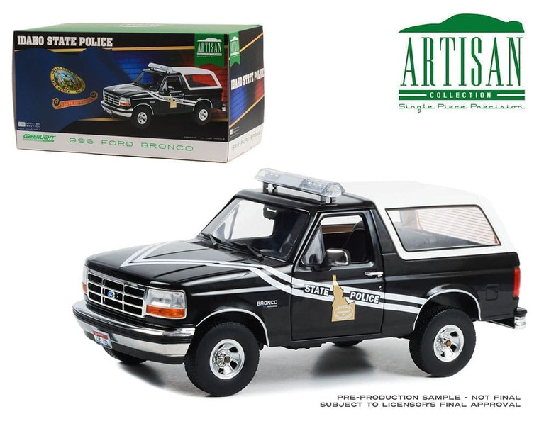 Greenlight 1:18 1996 Ford Bronco Idaho State Police Artisan Collection- Diecast
