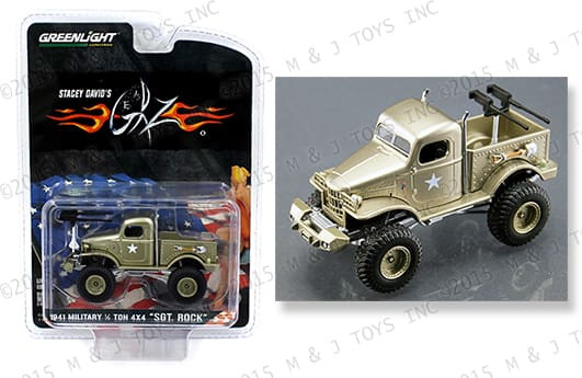 Greenlight 1:64 Stacey Davids 1941 Military 1/2 Ton 4x4 sgt. Rock- Diecast
